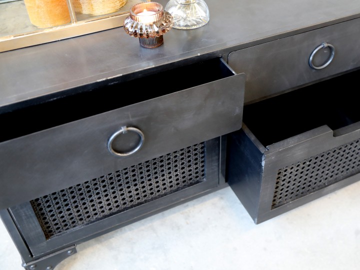 Kommode aus Metall mit 6 Schubladen