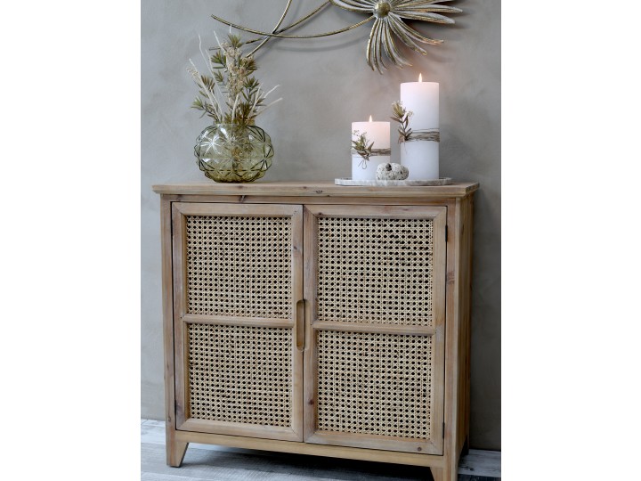 kleines Sideboard mit franz. geflochten Türen
