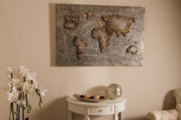 Canvas Earth with Metall