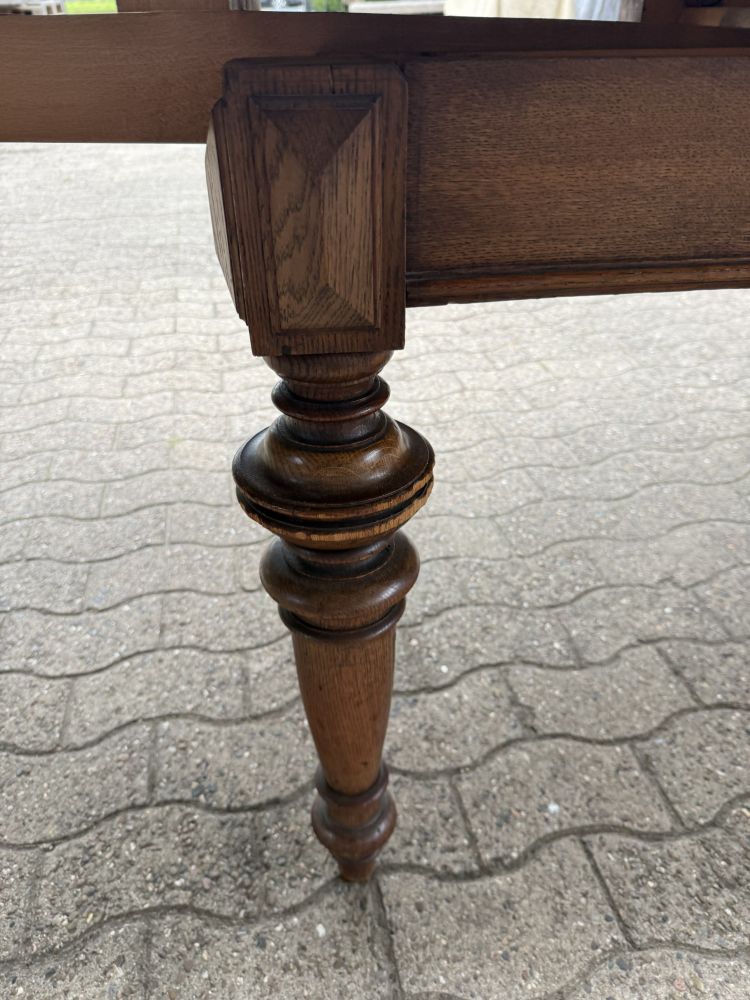 Antiker Kulissentisch um 1920 – Eiche – ausziehbar von 130 bis 350 cm – DIY