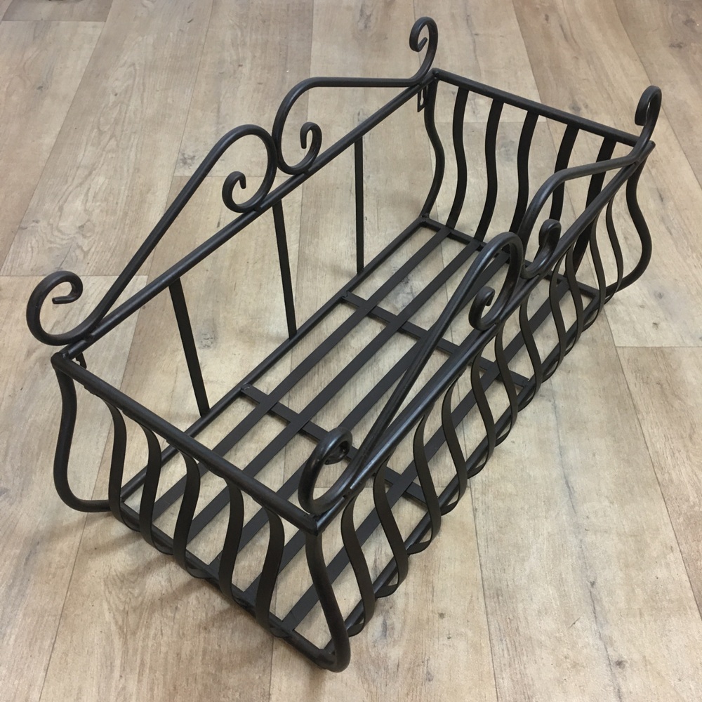 Wandkorb „FRIZZANTE“ – großer Wandkorb für Balkon, Terrasse & Garten aus Metall