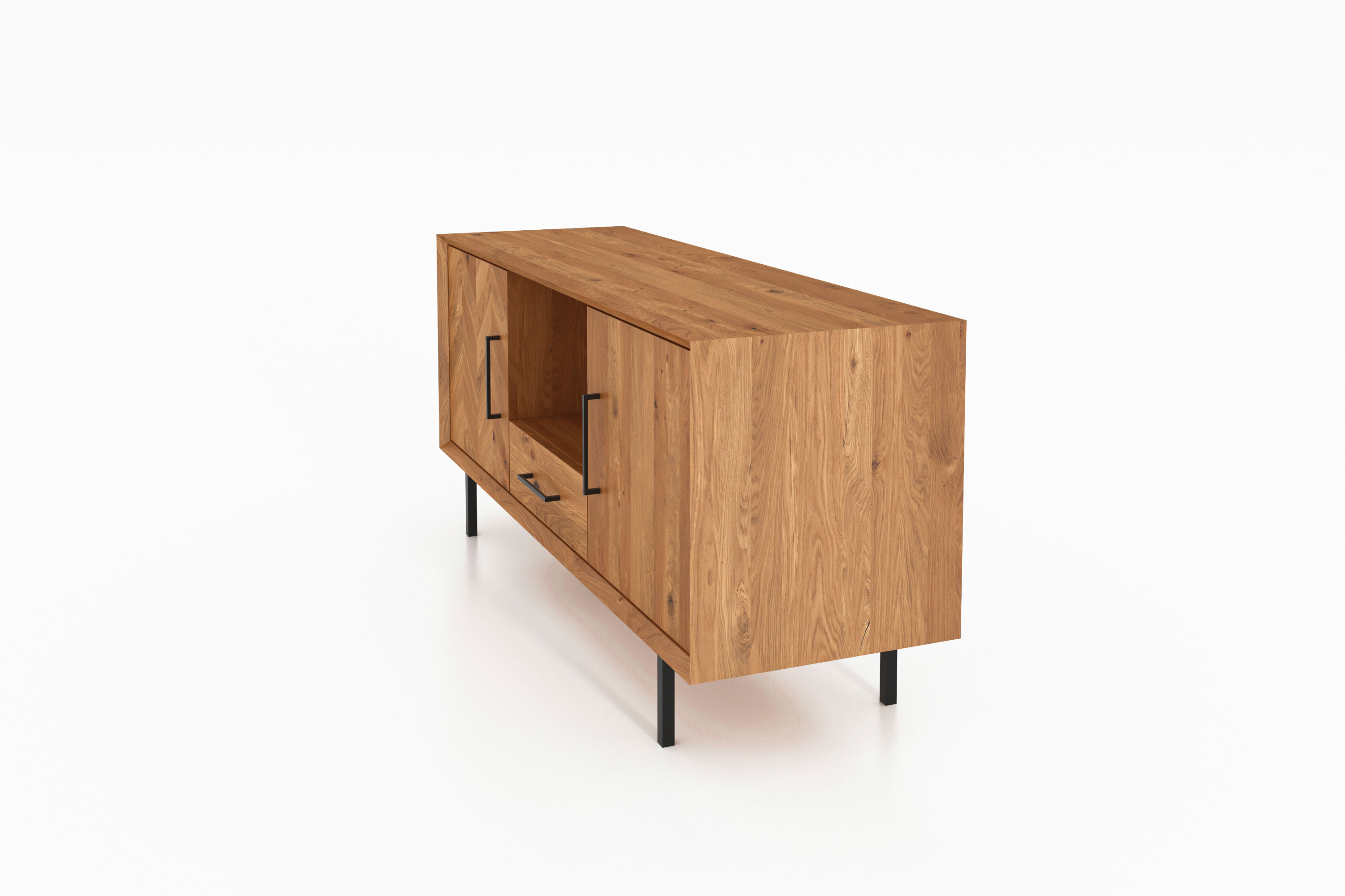 Sideboard mit 2 Türen & Freifach & Schublade / Abies 2725