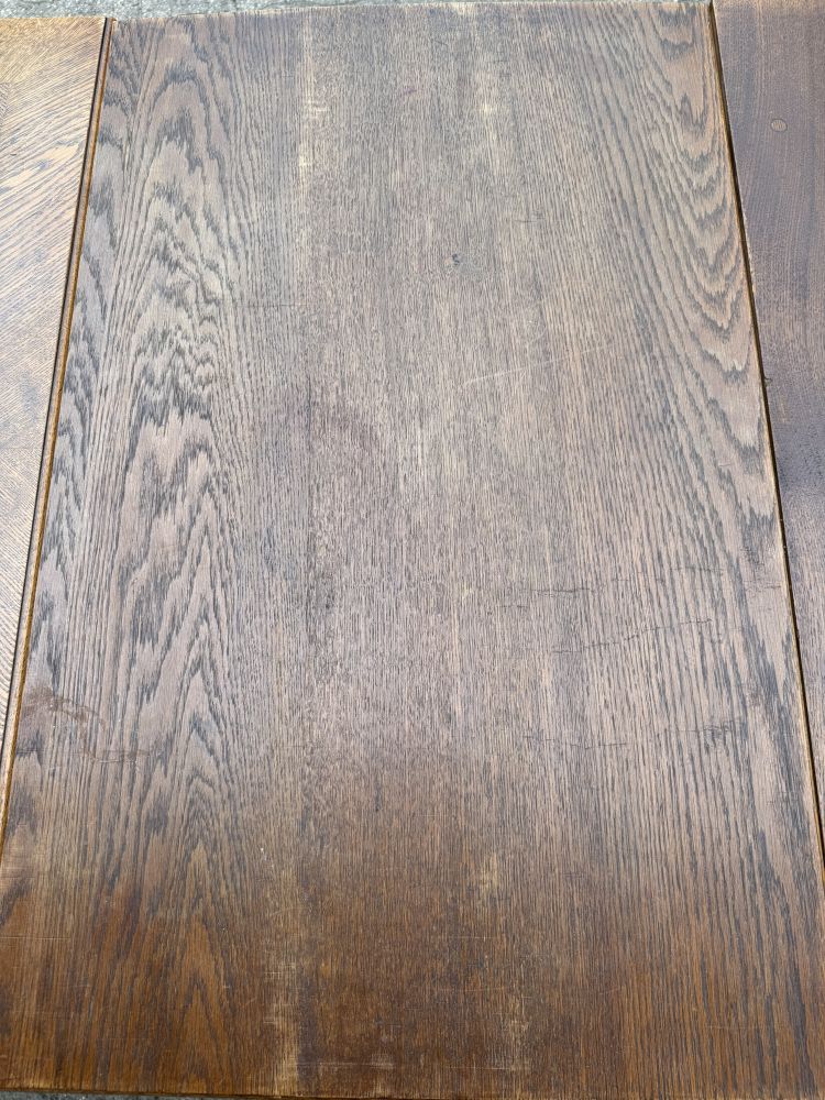 Antiker Kulissentisch um 1920 – Eiche – ausziehbar von 130 bis 350 cm – DIY