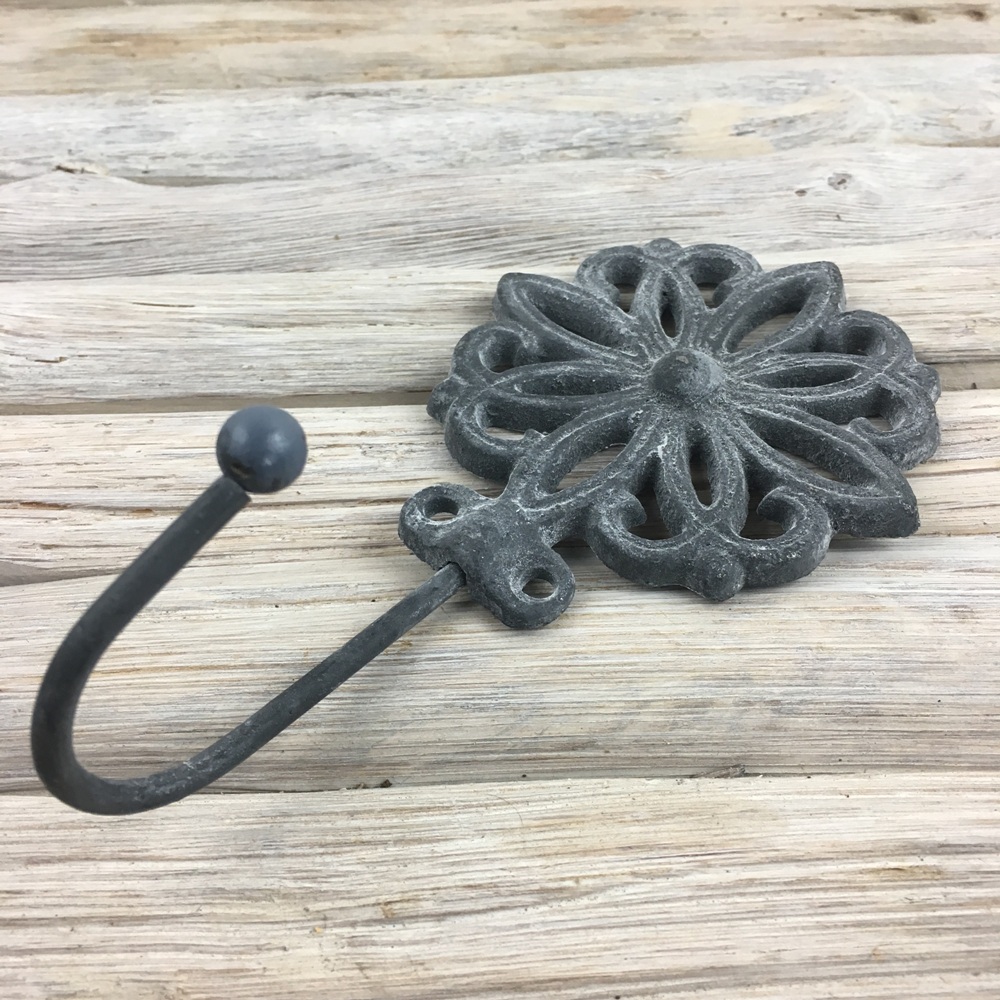 Garderobenhaken Vintage Metall / antik grau