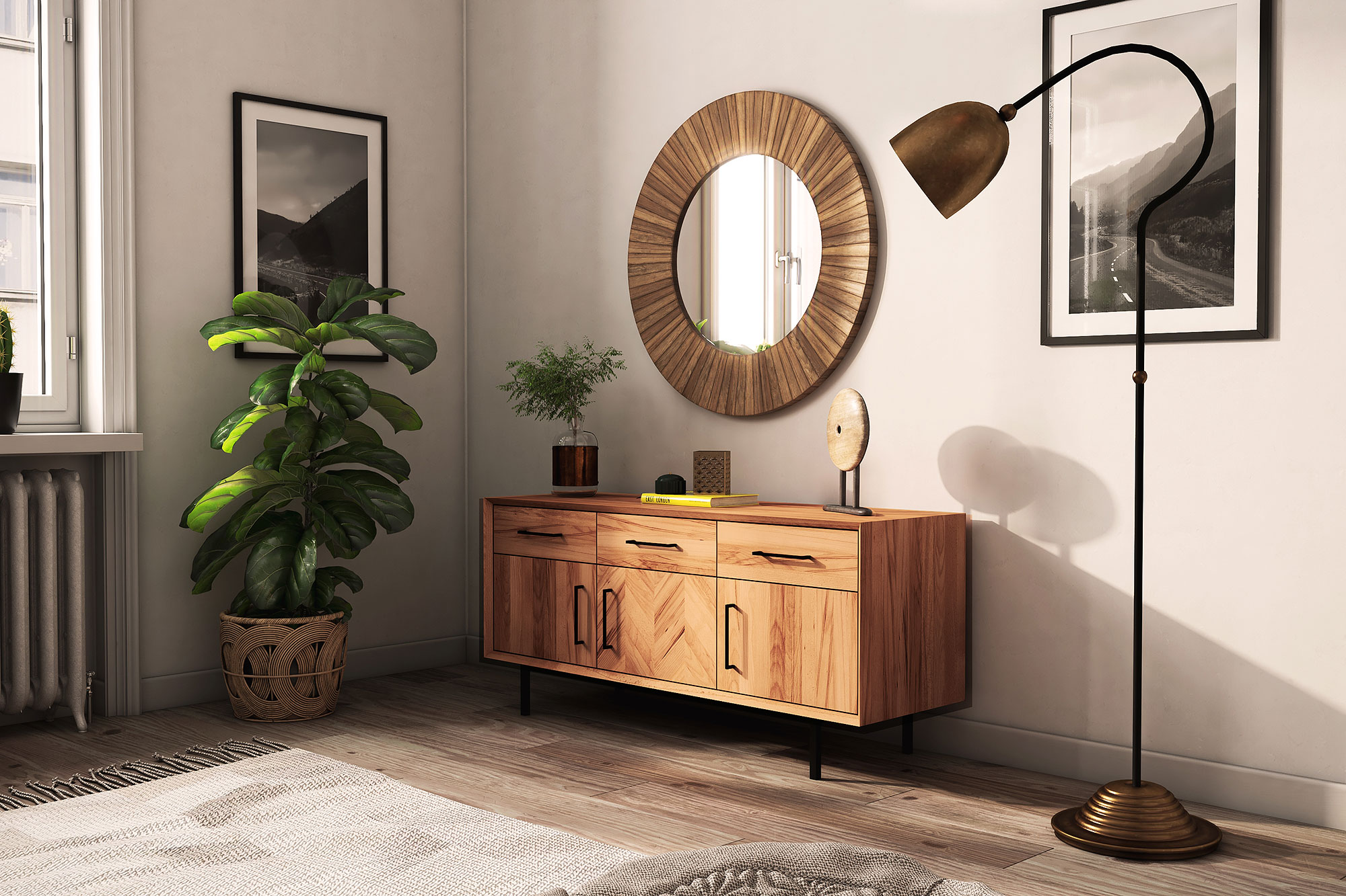 Sideboard 3 Türen & 3 Schubladen / Abies 2730