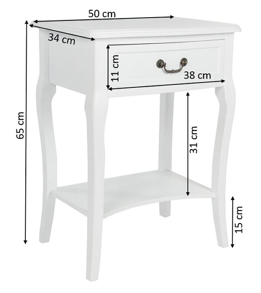 Beistelltisch Meridian, mit Schublade