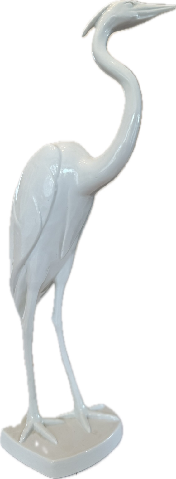 Original Meissen Porzellanfigur „Reiher“ – Entwurf Elfriede Reichel-Drechsler