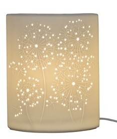 Lampe aus Porzellan in Vasenform