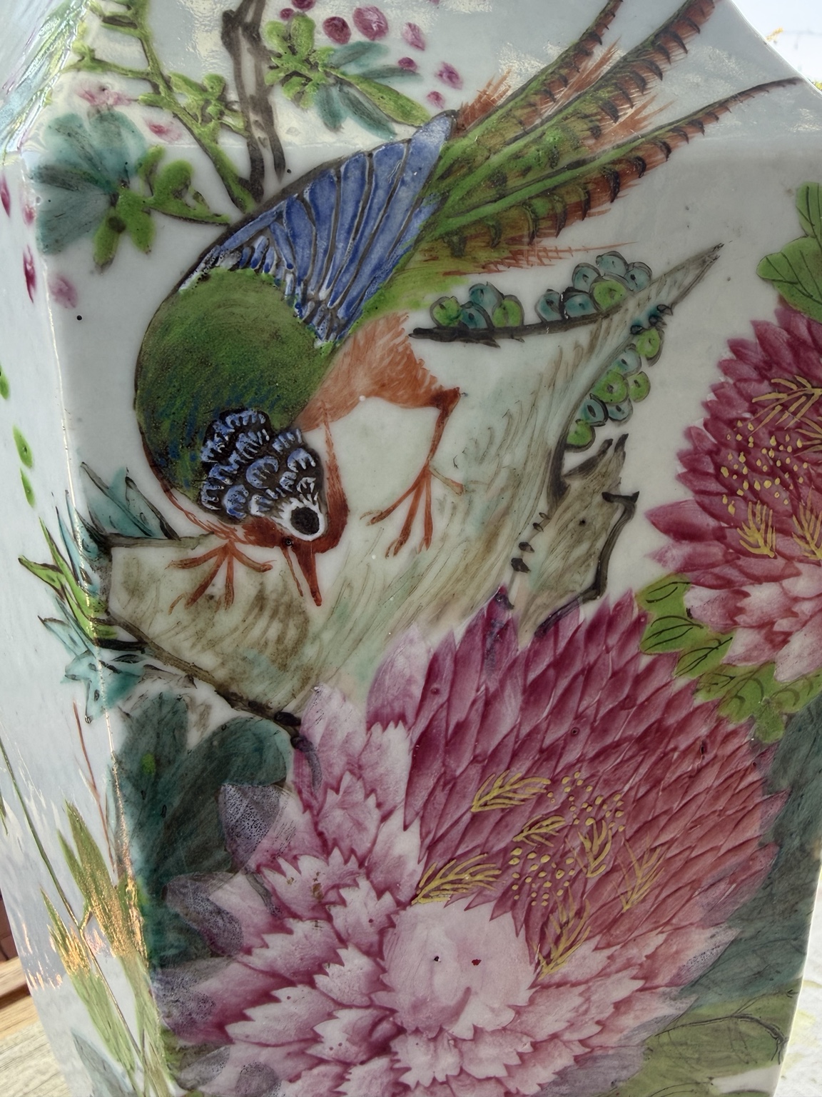 Chinesische Porzellanvase Qing-Dynastie um 1904 | Wang Maoxing | Qianjiang-Cai | 45 cm