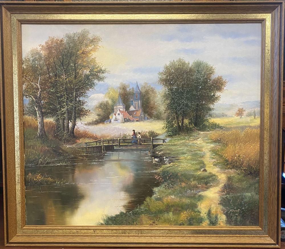 Gemälde "romantische Landschaft" original von Irmgard Matthäus