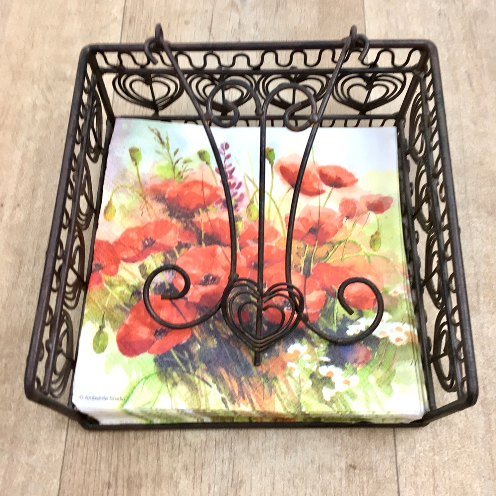 Serviettenhalter " LAVIA"aus Metall / dunkelrostfarbend