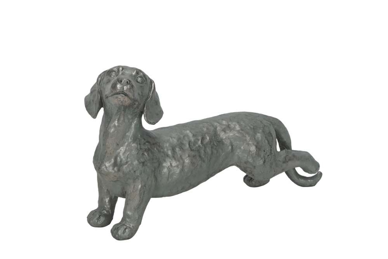 Waldi  – Dackel Dekofigur in Bronze-Optik