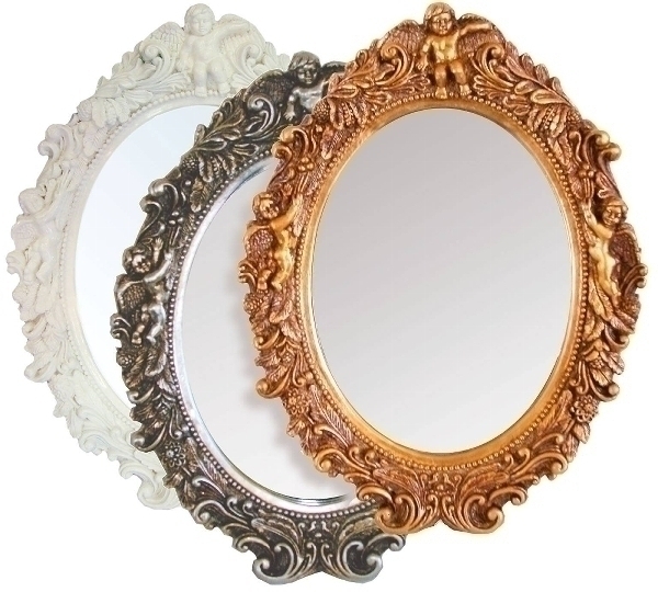 Ovaler Spiegel Mogallal, gold