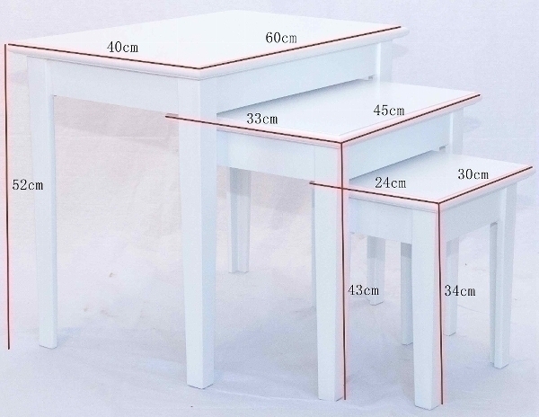 Beistelltischset Meridian, 3 tlg.