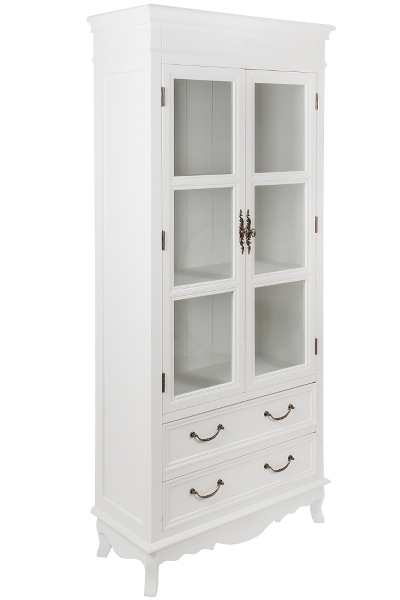 Schrank Elegance, mit Glas 2 Schubladen und FSC 100%, GFA-COC-002292-EG