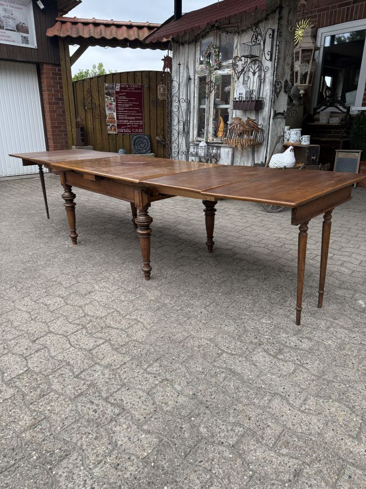 Antiker Kulissentisch um 1920 – Eiche – ausziehbar von 130 bis 350 cm – DIY