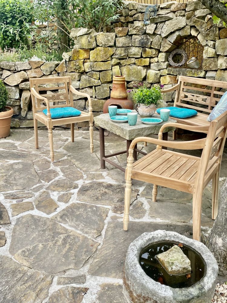 Armlehnstuhl / Gartenstuhl Teakholz Elegance 