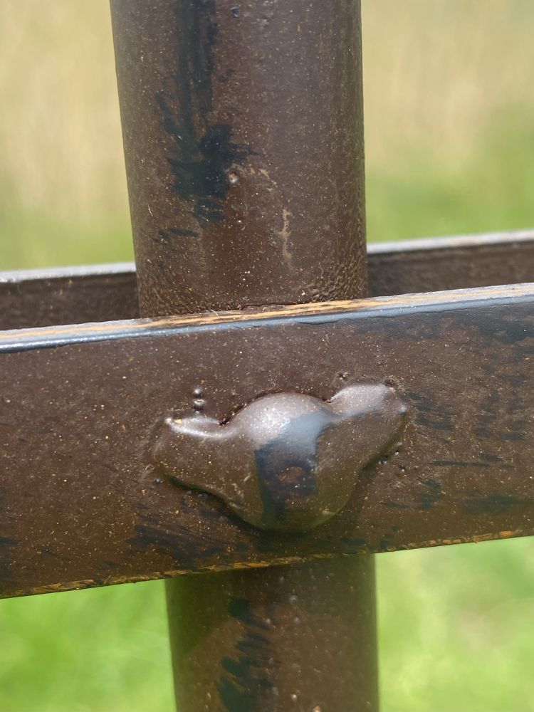 Zaun aus Metall "CONZTANZE" / Zaunteil / Vintagelook