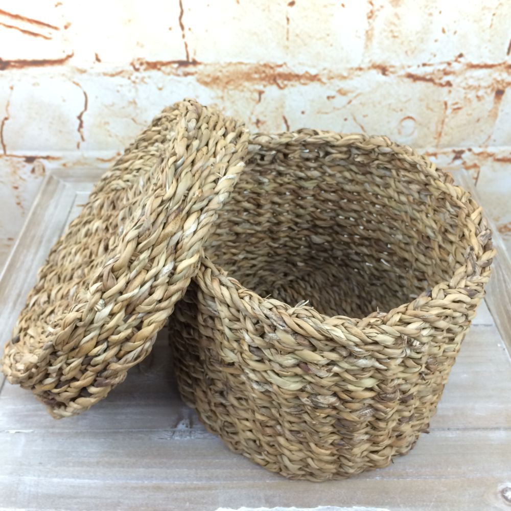 Korb aus Seegras Höhe 16 cm