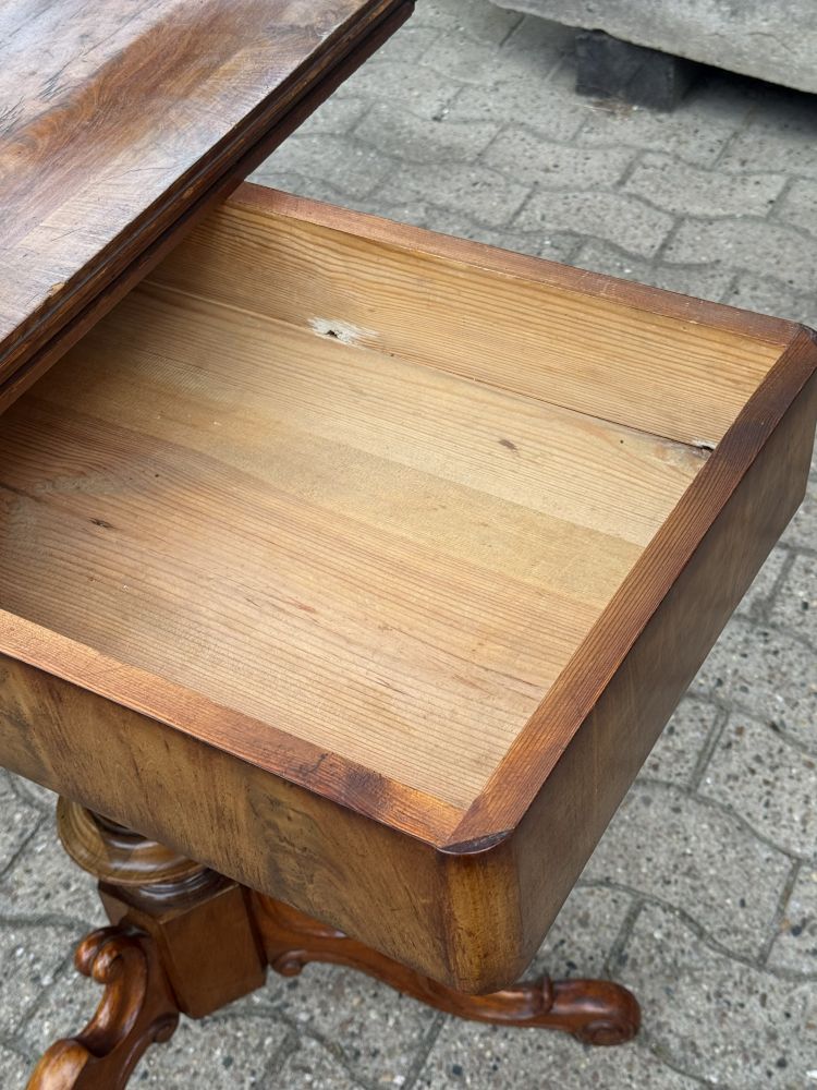 Antiker Spieltisch / Konsolentisch – Mahagoni – Klapptisch um 1870