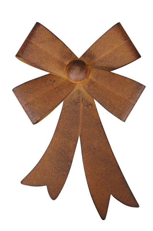 große Schleife aus Metall / rost / Dekoschleife