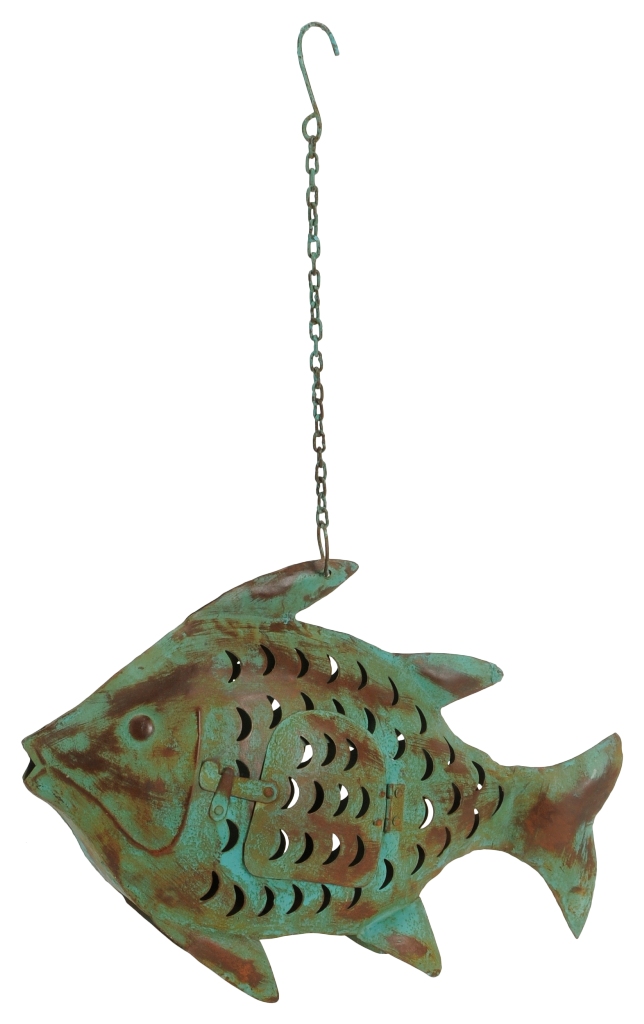 Windlicht Fisch mit Kette