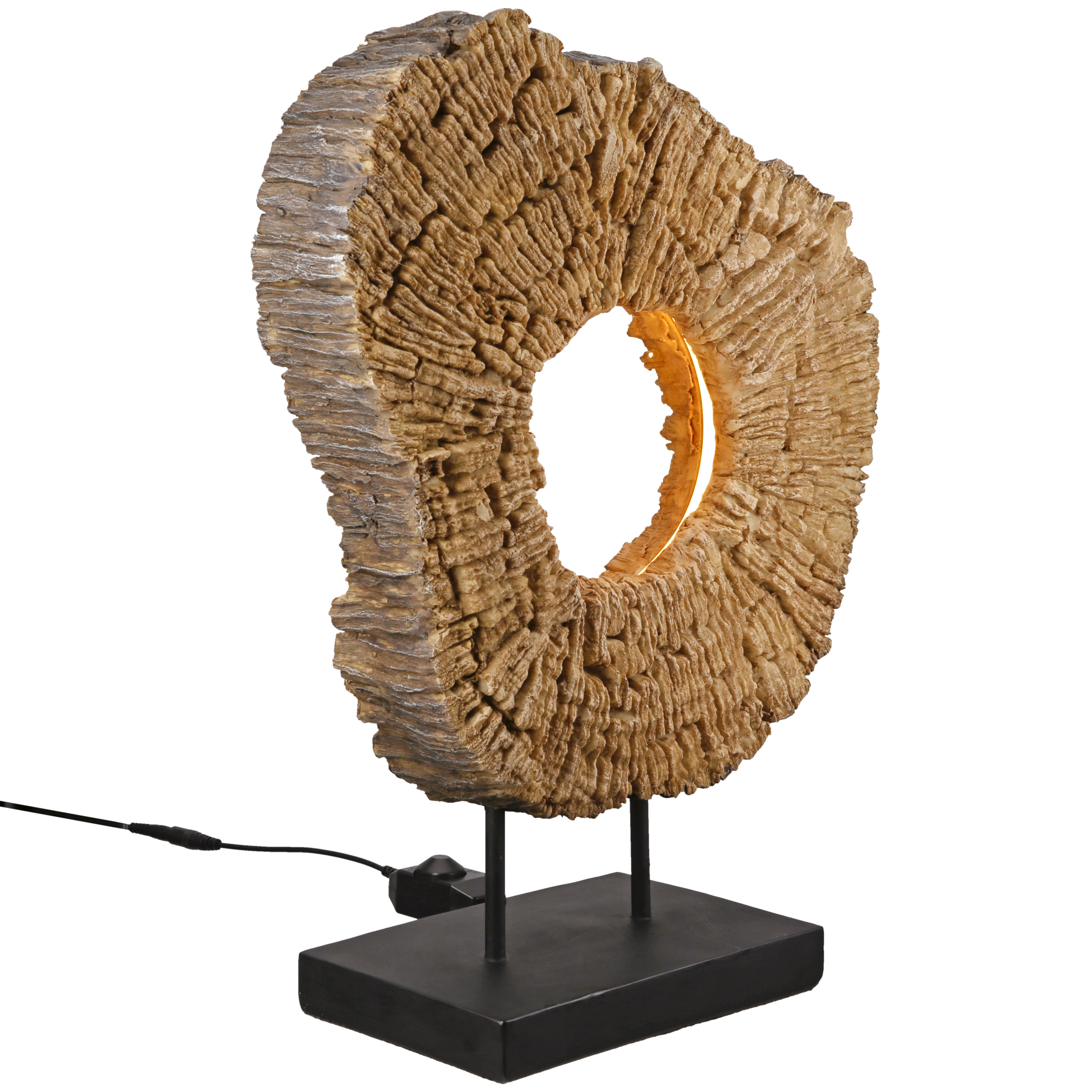 Tischleuchte „Wood Art“ – Design in Holzoptik mit LED