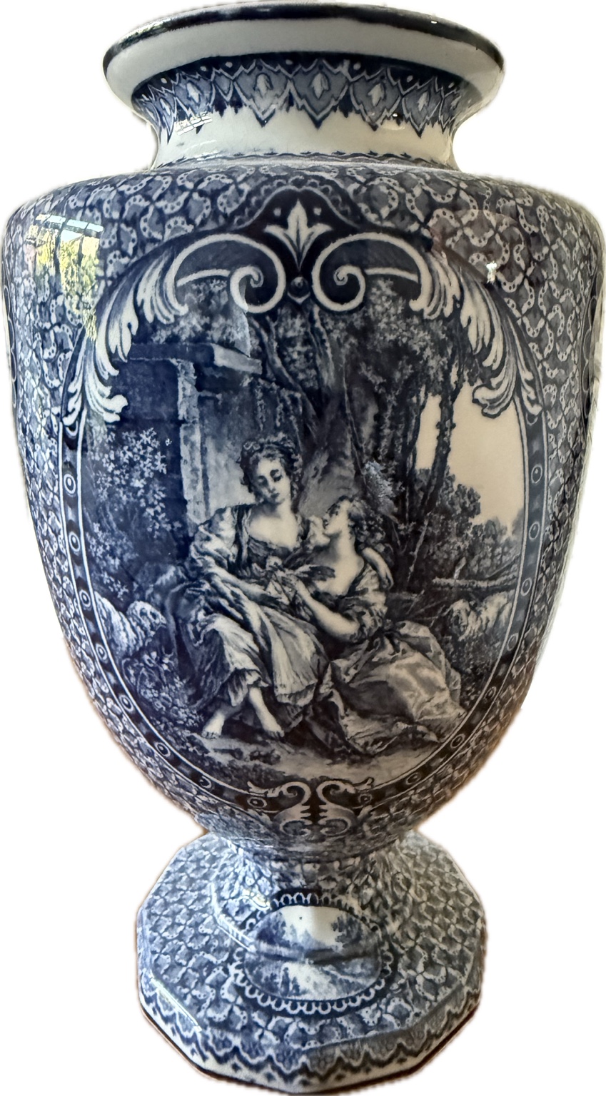 Antike Porzellanvase von Franz Anton Mehlem Bonn – Decor L.XVI. | WUNDERBAAReS.de