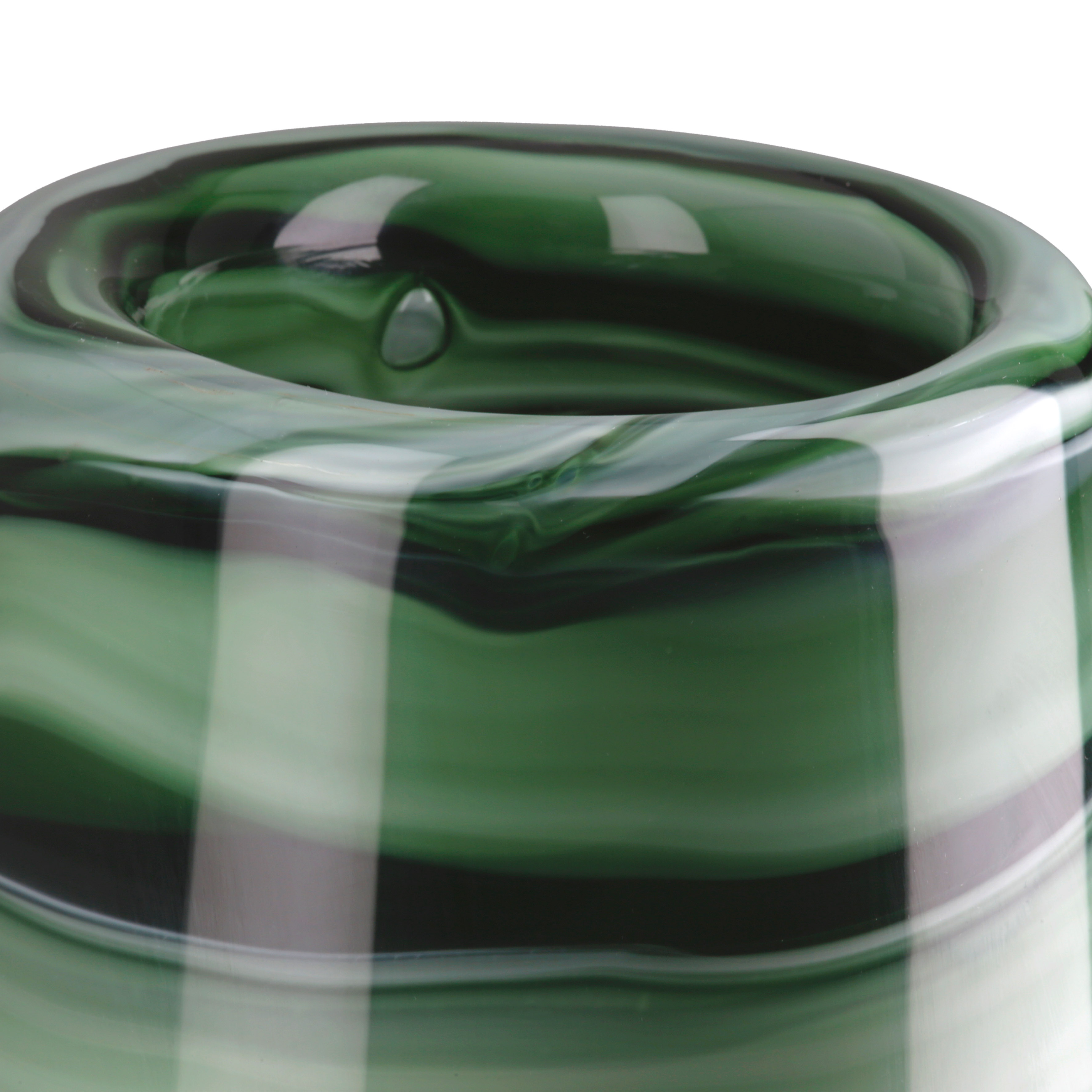 Design-Vase „Verde Eleganza“ – Handgefertigte Glas-Kunst in Grün