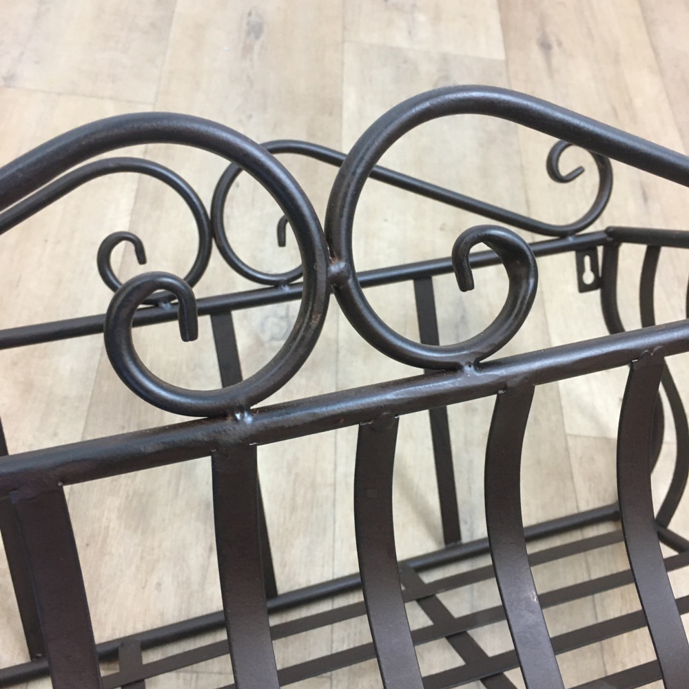 Wandkorb „FRIZZANTE“ – großer Wandkorb für Balkon, Terrasse & Garten aus Metall