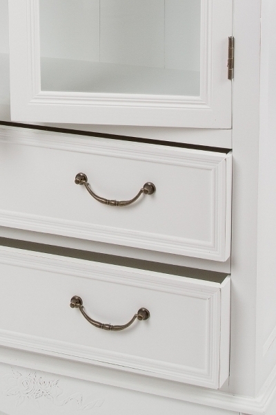 Schrank Elegance, mit Glas 2 Schubladen und FSC 100%, GFA-COC-002292-EG