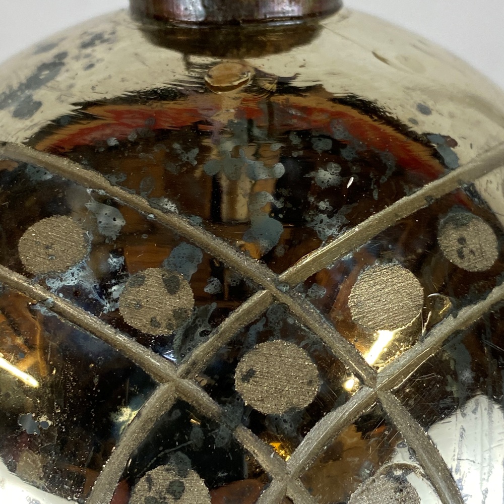 Weihnachtskugel antiksilber 10 cm