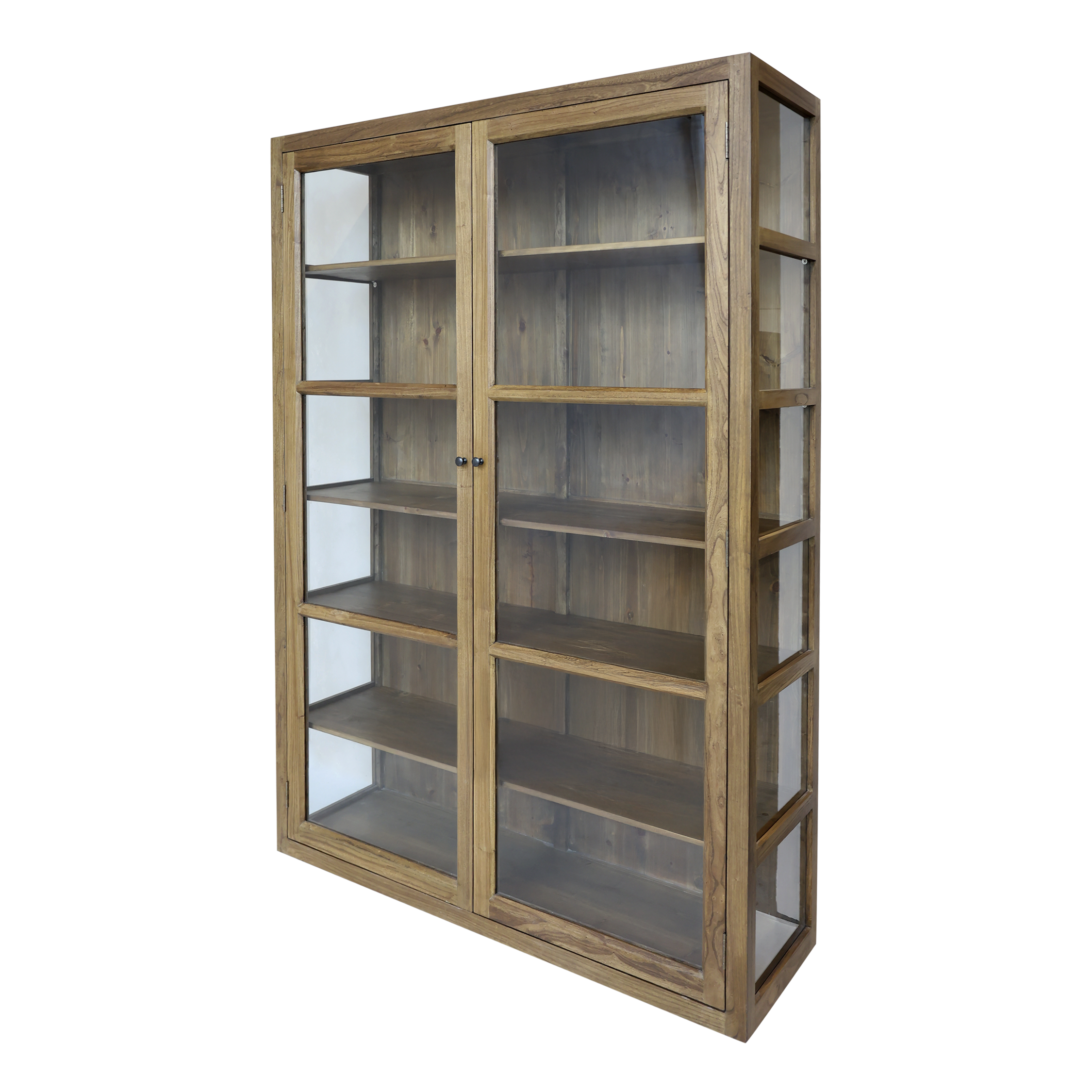 Marseille Vitrinenschrank – Chic Antique Dänemark, Ulmenholz Natur