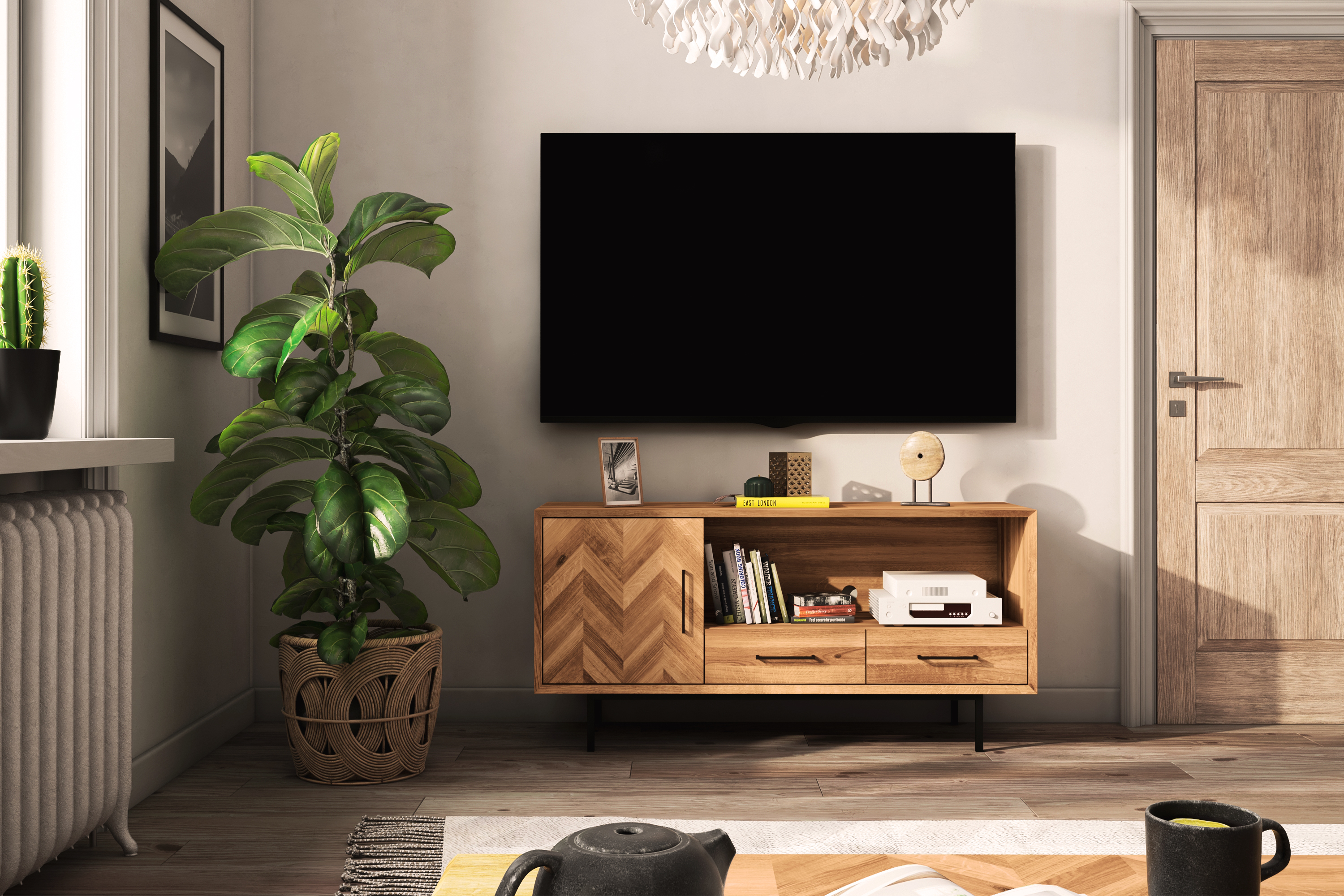 Sideboard 1 Tür & 2 Schubladen / Abies 2724