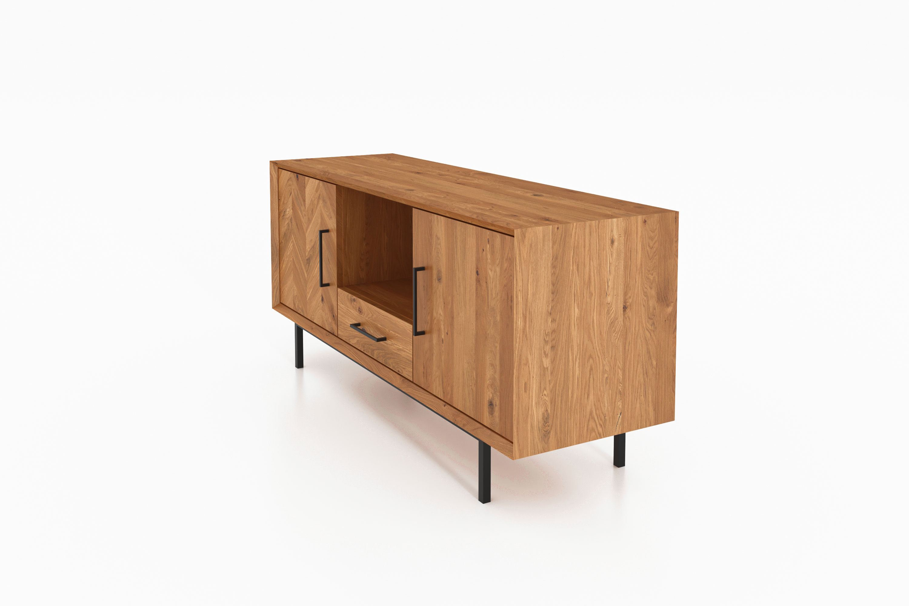 Sideboard mit 2 Türen & Freifach & Schublade / Abies 2725