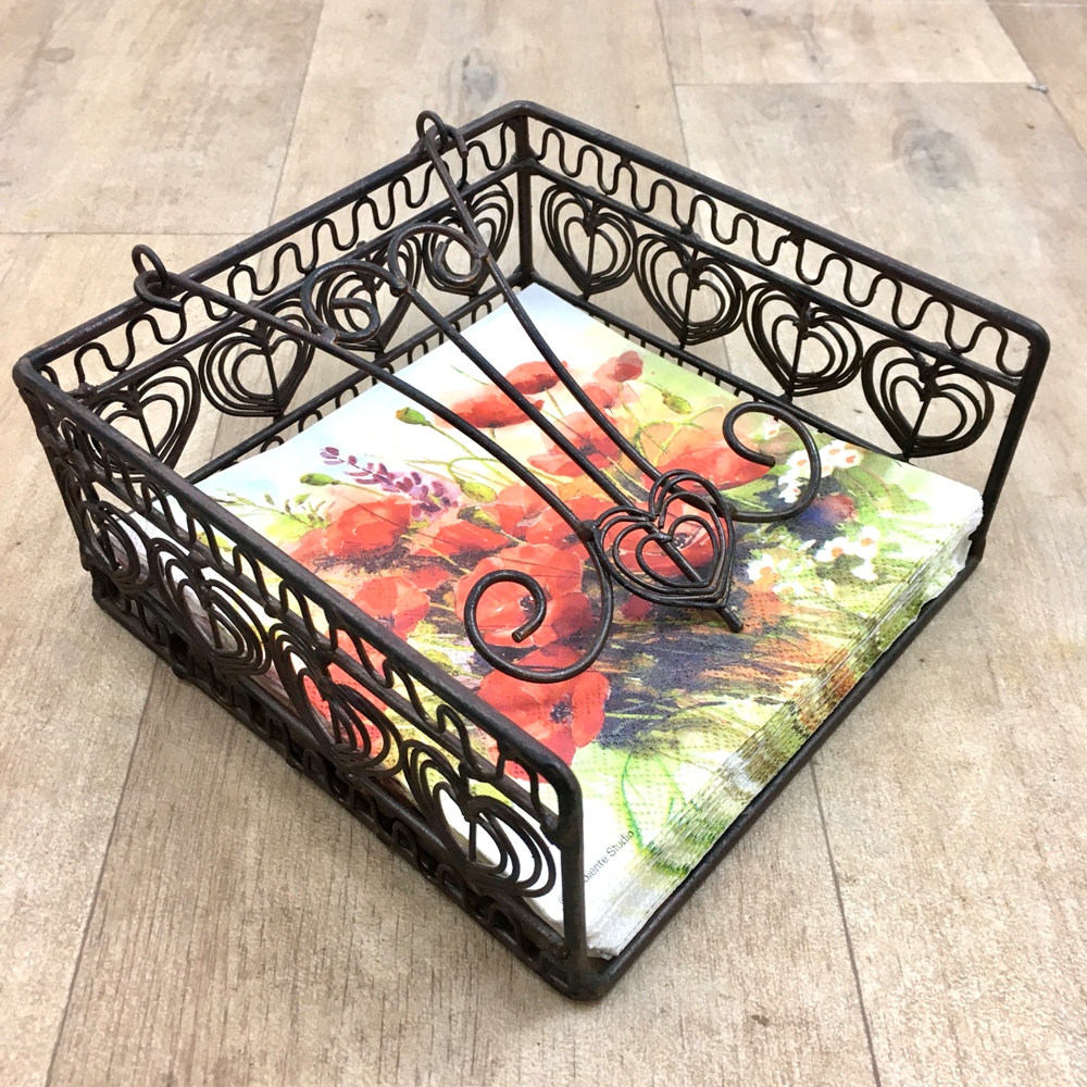 Serviettenhalter " LAVIA"aus Metall / dunkelrostfarbend