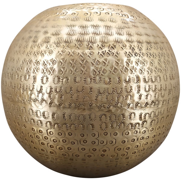 Vase Iride, gold, Aluminium, 25x25x25 cm