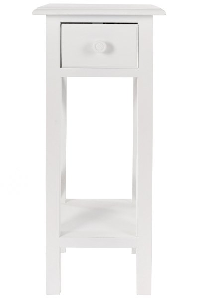 Beistelltisch Meridian, mit 1 Schublade , weiß antik