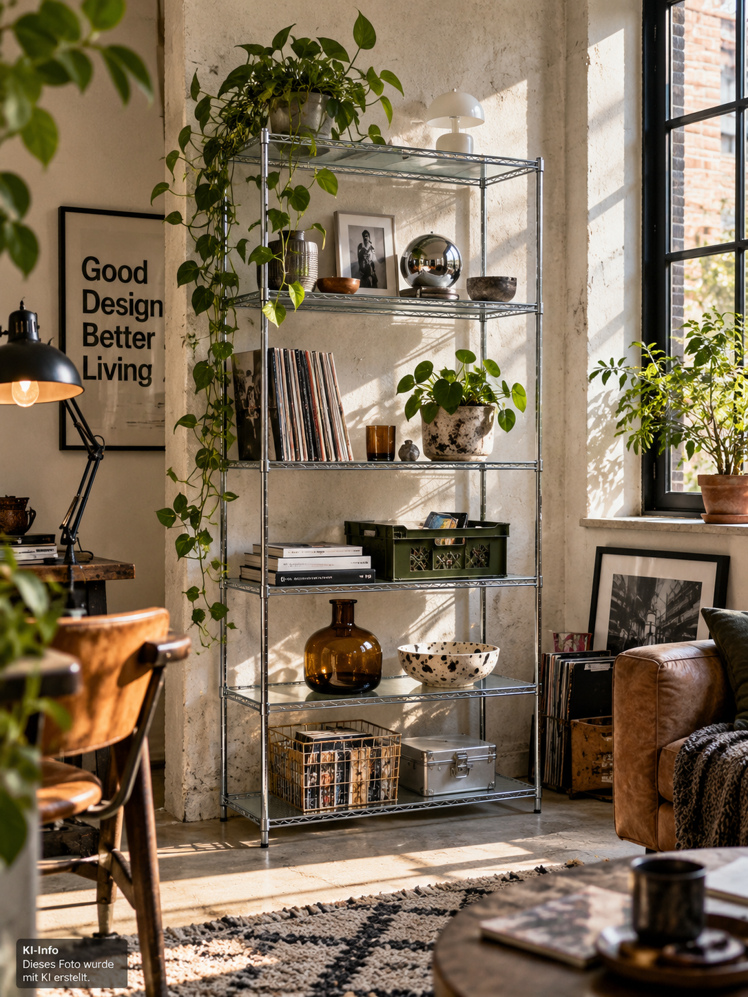 IKEA PETER Regal – Niels Gammelgaard – Chrom & Glas – 1980er Jahre
