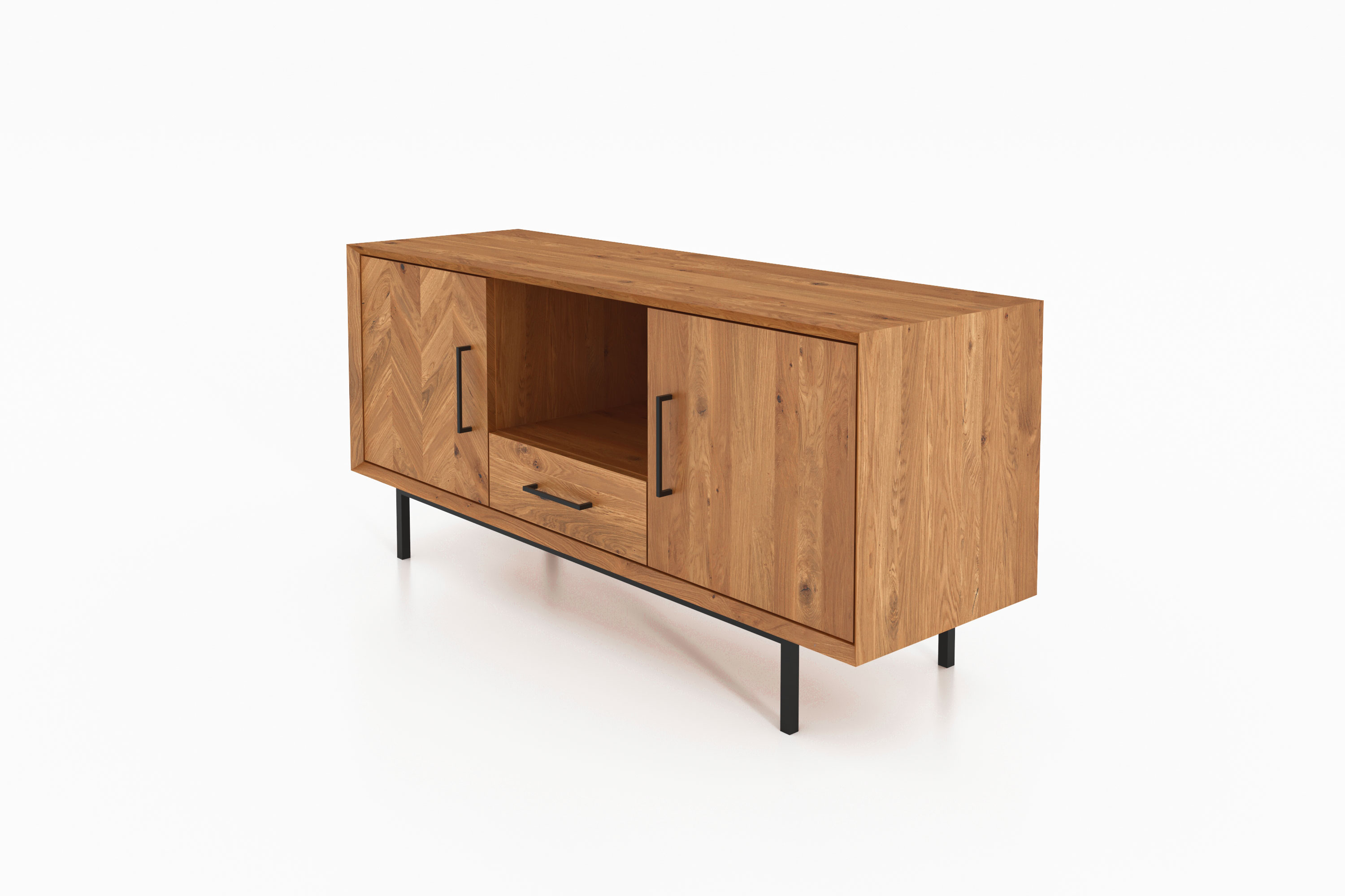 Sideboard mit 2 Türen & Freifach & Schublade / Abies 2725