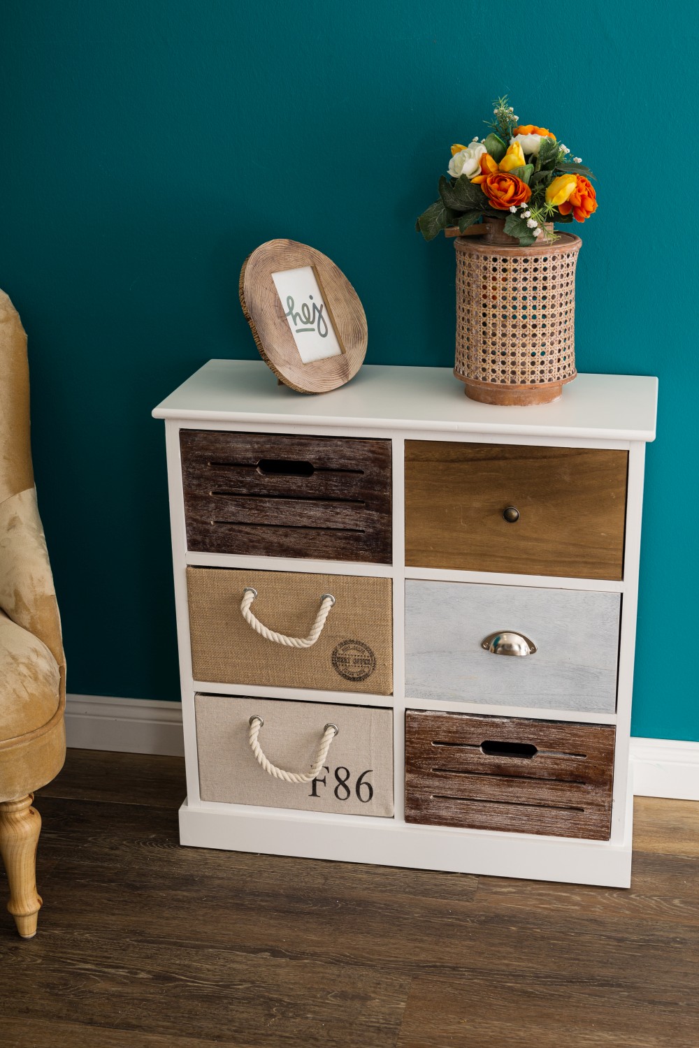 Kommode Eliza, mit 6 Schubladen - FSC FSC 100%, GFA-COC-002292-EG