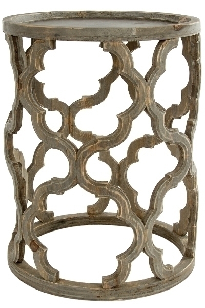 Holz Beistelltisch Amazonia Höhe ca. 54 cm, Ø 39cm