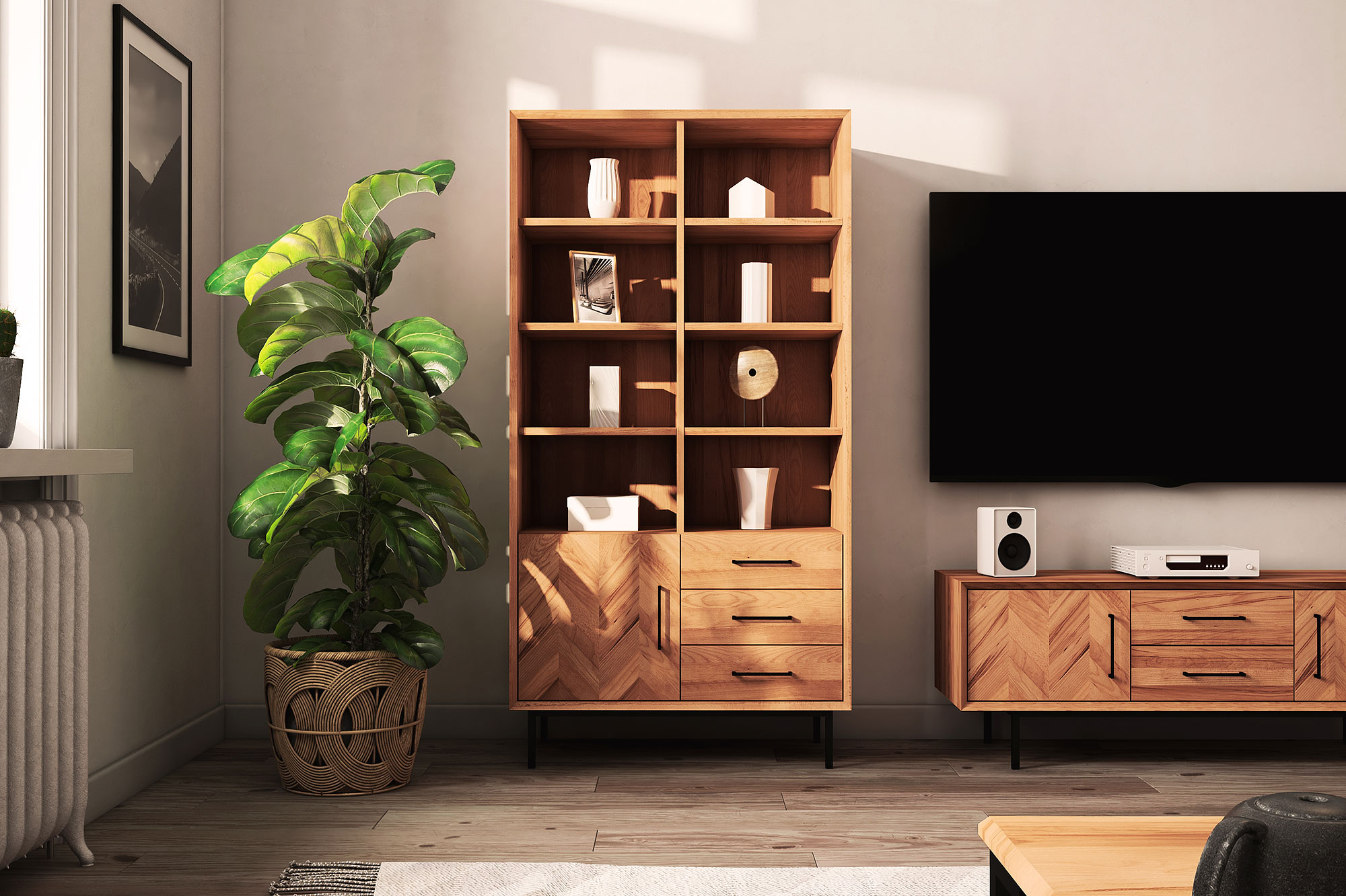 Bücherschrank / Wohnzimmerschrank   Abies 2762