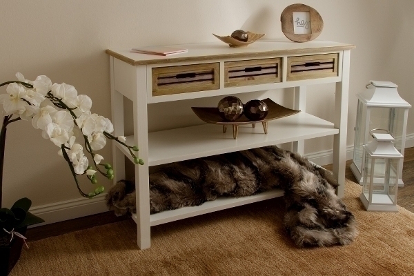 Konsole Provence, mit 3 Schubladen