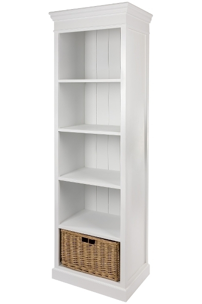 Bücherregal Bretagne, mit Rattankorb