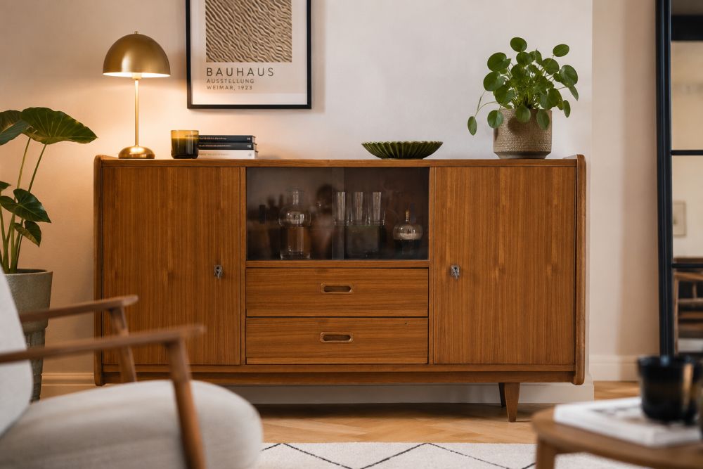 Sideboard „NUSSBAUM 1960“ – Mid Century Sideboard aus den 1960er Jahren