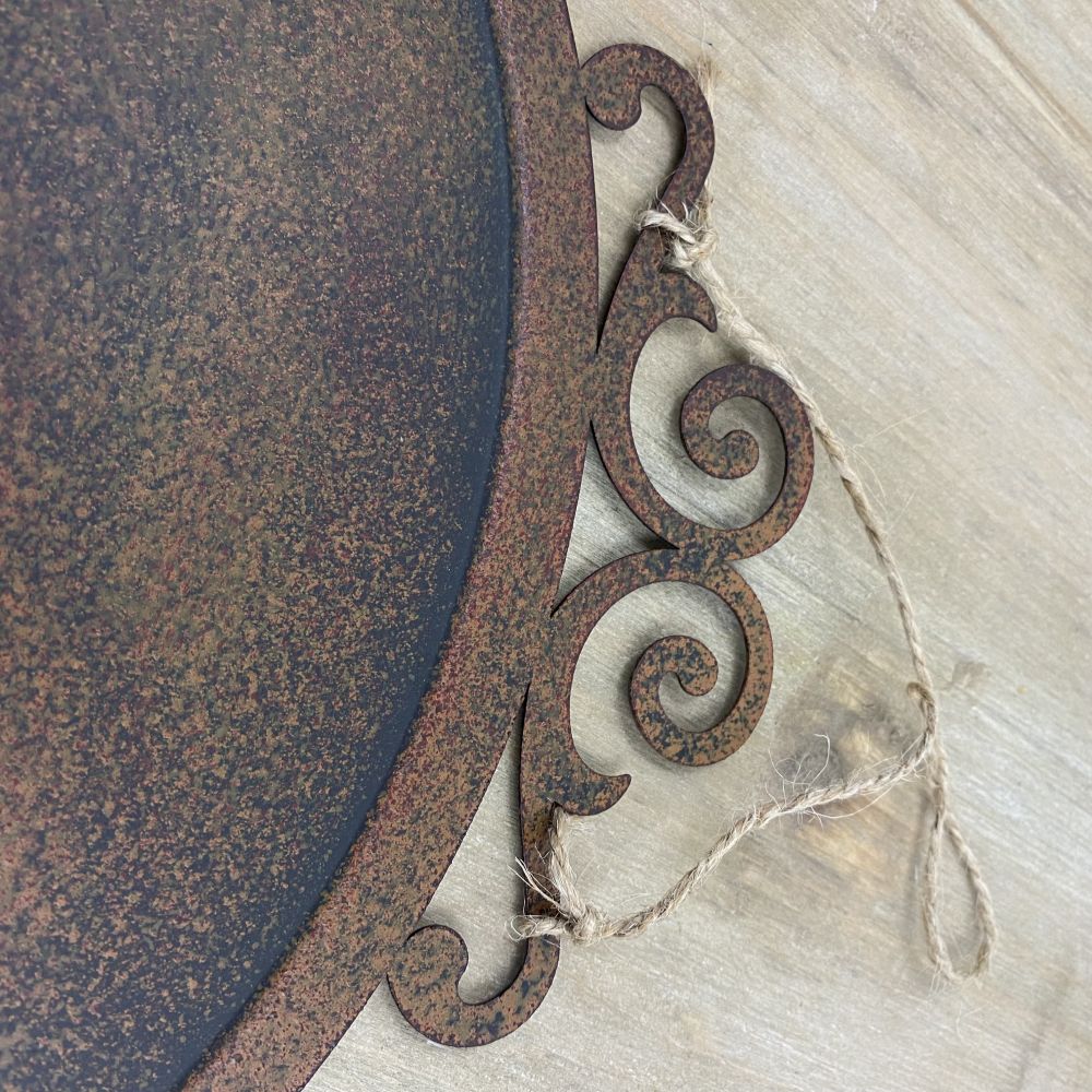Tafel "Mato" zu hängen Vintage-Look / Tafellack / rostfarben