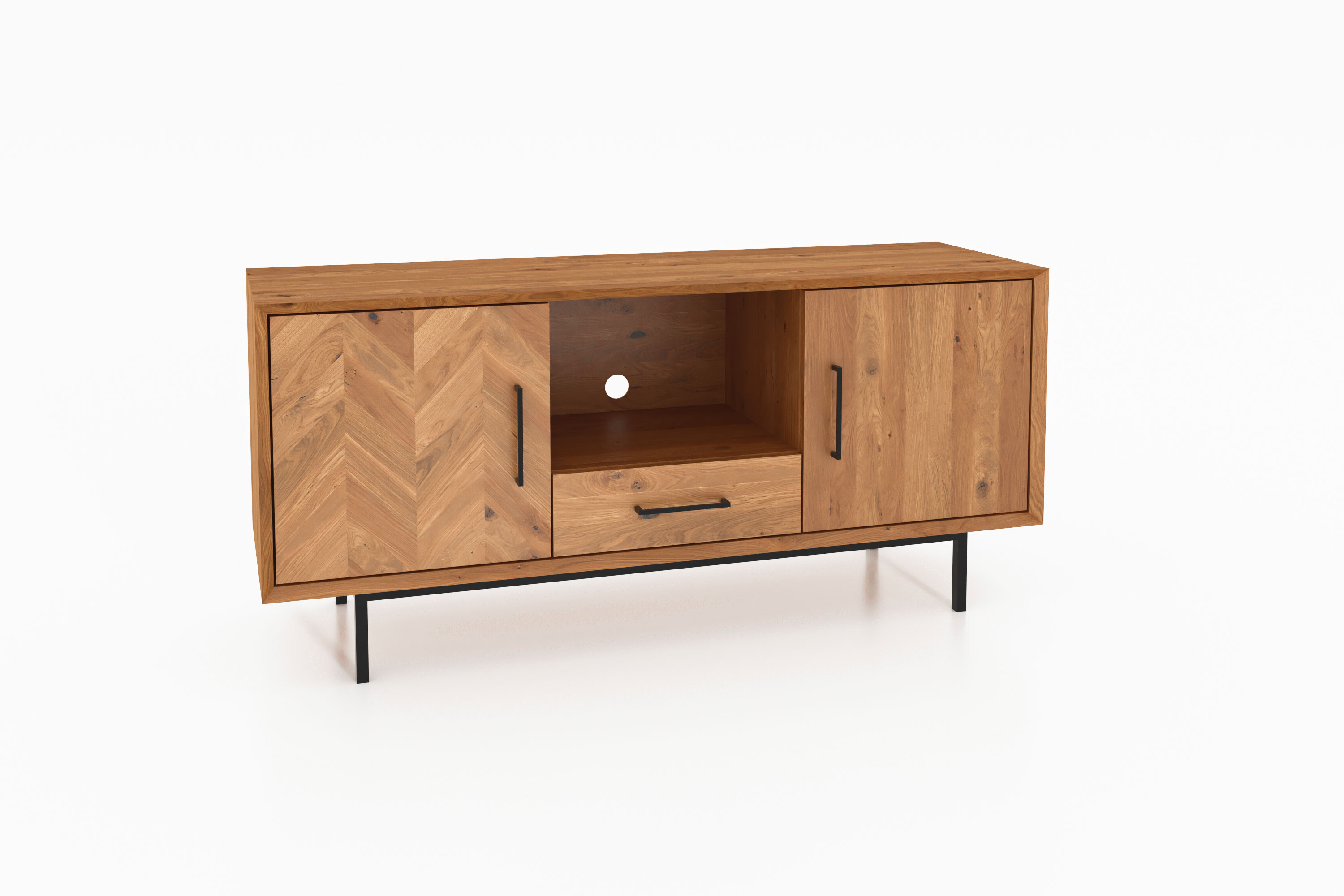 Sideboard mit 2 Türen & Freifach & Schublade / Abies 2725