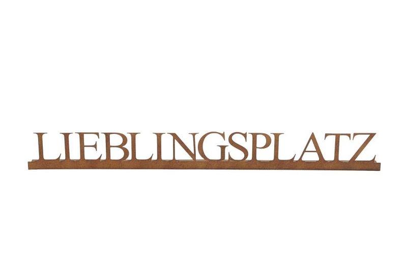 Schriftzug „Lieblingsplatz“ aus Metall – Freistehend & stilvoll